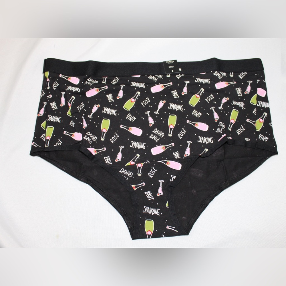 NWT Torrid Plus Size 2  ACTIVE MICROFIBER MID-RISE BRIEF LOGO PANTY FUN